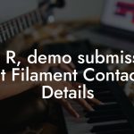 A & R, demo submission at Filament Contact Details