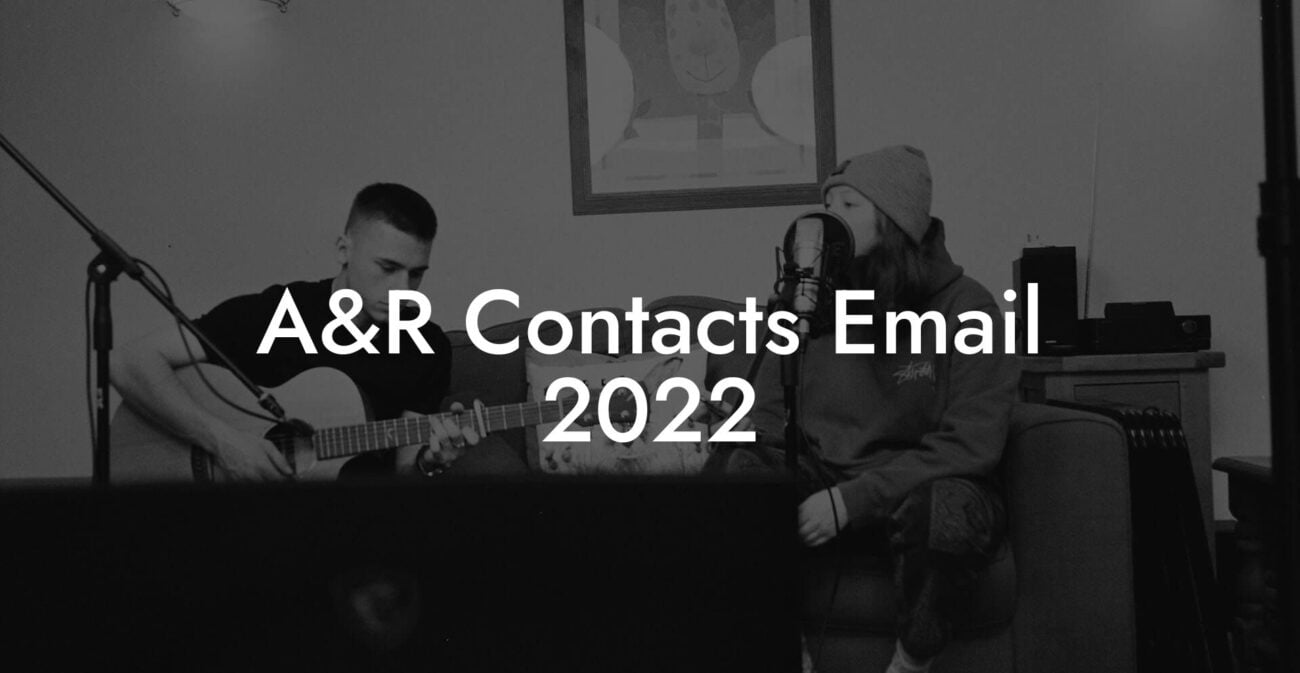 A&R Contacts Email 2022