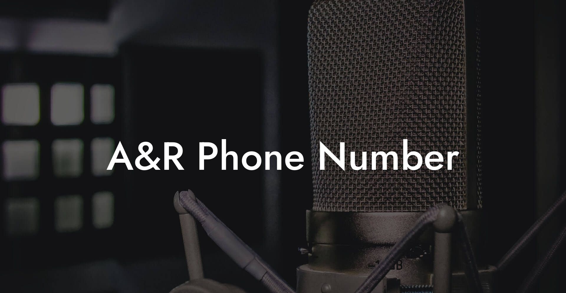 A&R Phone Number