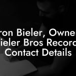 Aaron Bieler, Owner at Bieler Bros Records Contact Details
