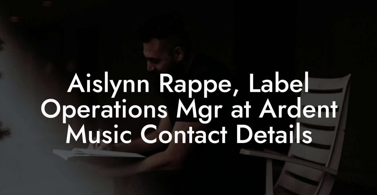 Aislynn Rappe, Label Operations Mgr at Ardent Music Contact Details