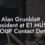 Alan Grunblatt , President at E1 MUSIC GROUP Contact Details