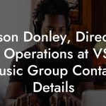 Alison Donley, Director of Operations at VSR Music Group Contact Details