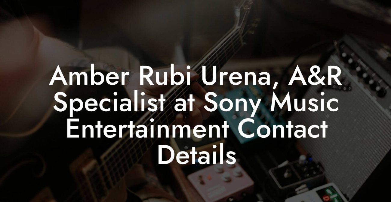 Amber Rubi Urena, A&R Specialist at Sony Music Entertainment Contact Details