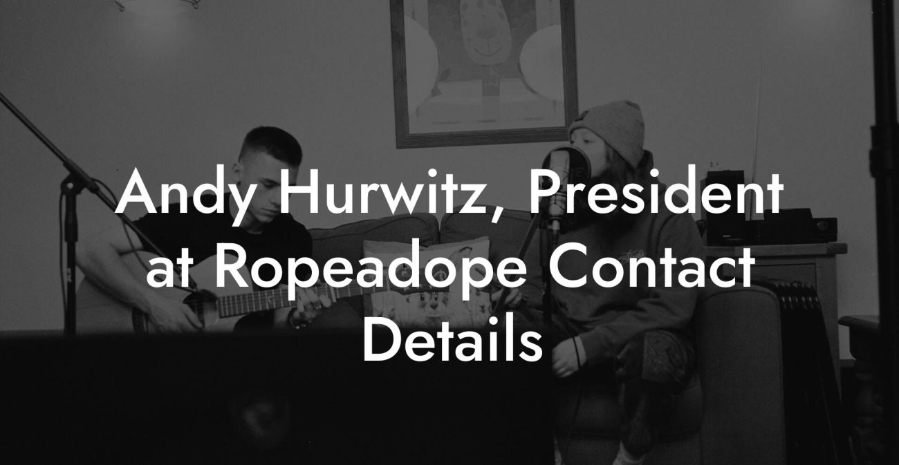 Andy Hurwitz, President at Ropeadope Contact Details