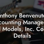 Anthony Benvenuto, Accounting Manager at Ford Models, Inc. Contact Details