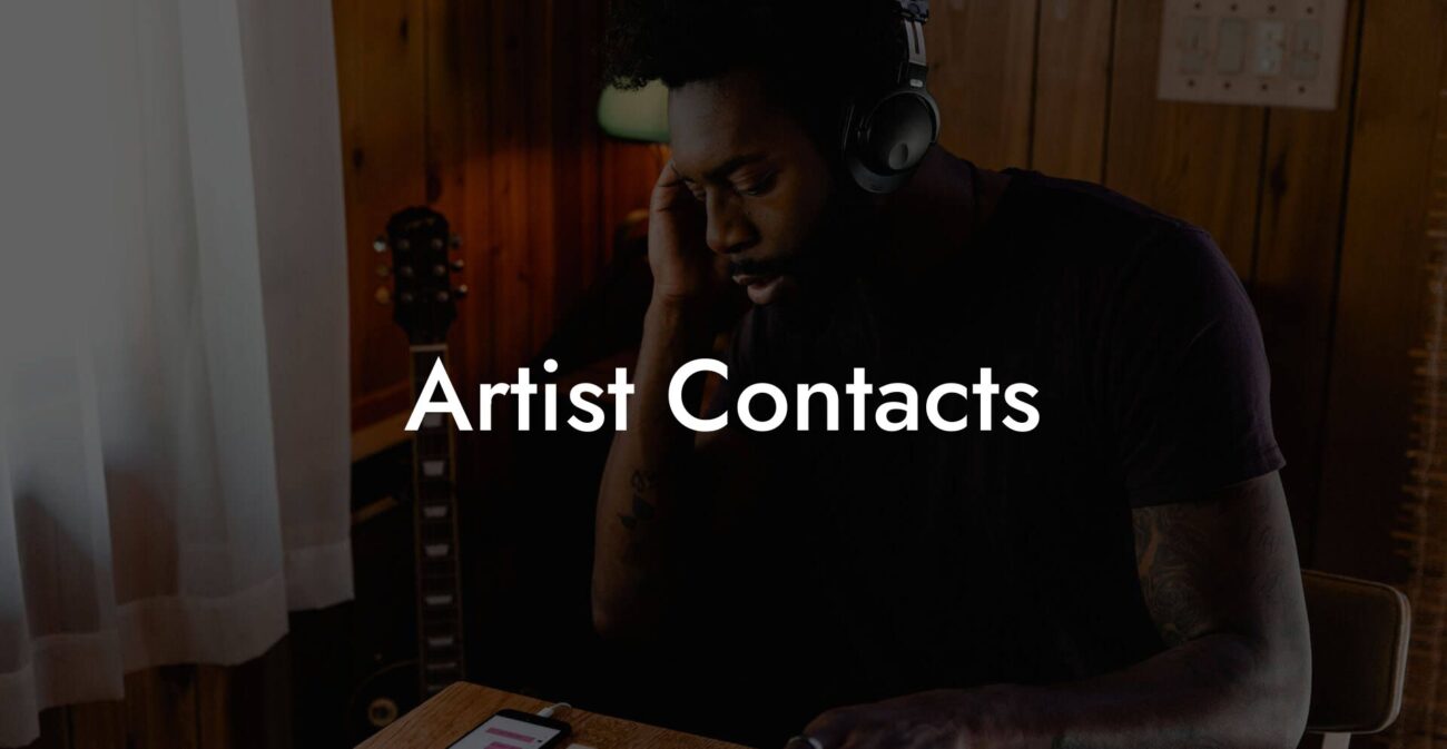 Artist Contacts