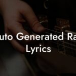 auto generated rap lyrics lyric assistant