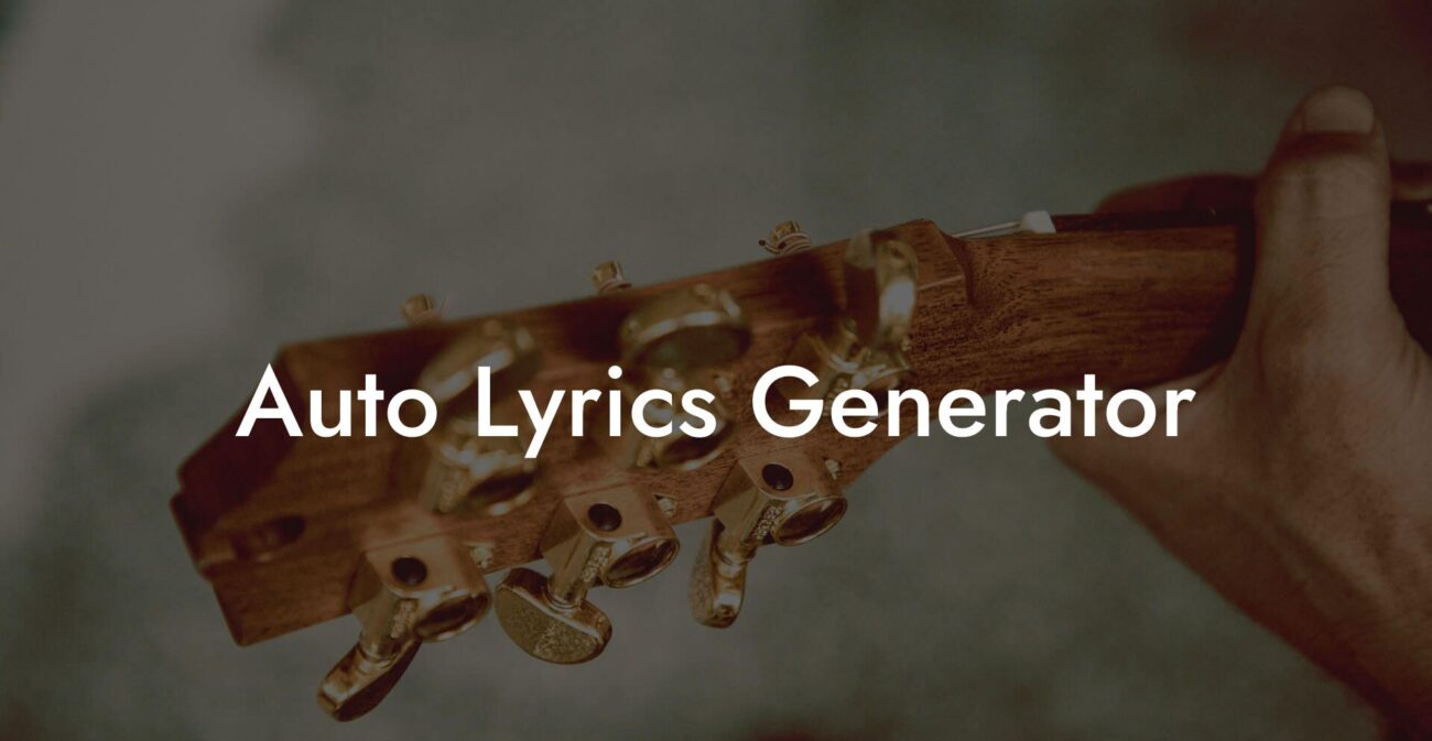 auto lyrics generator lyric assistant