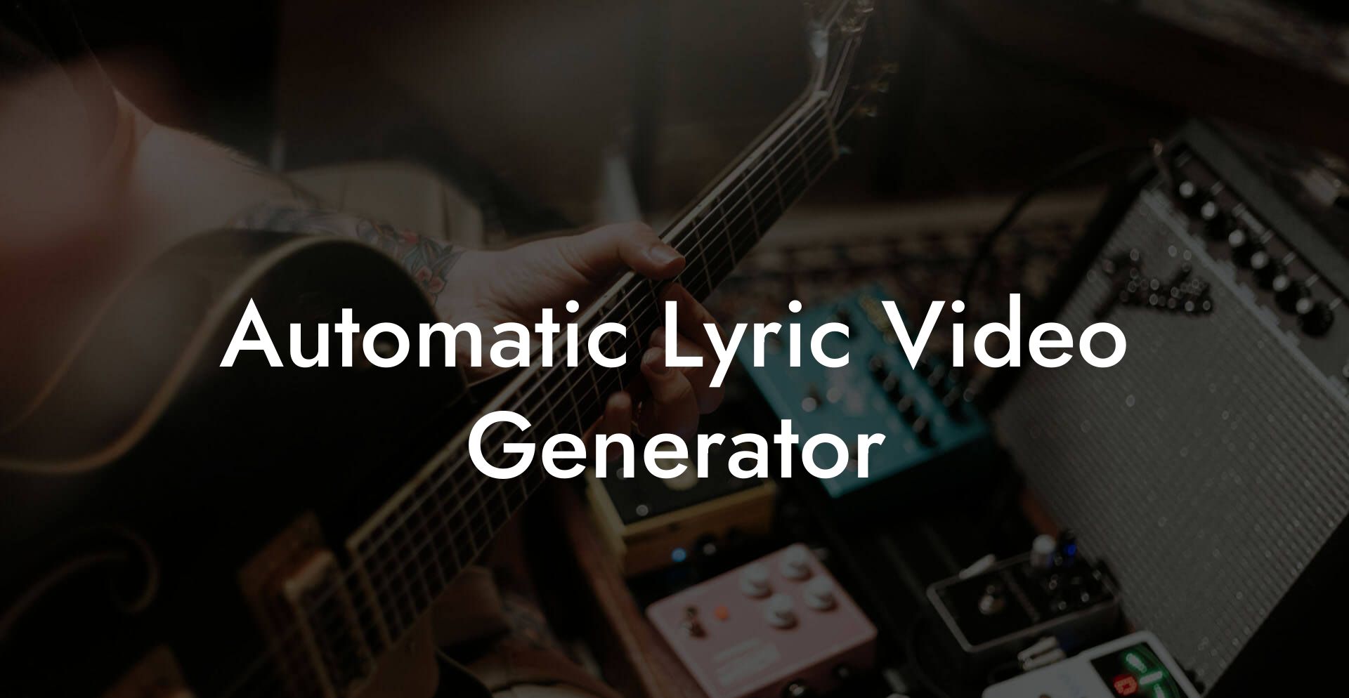 automatic lyric video generator lyric assistant