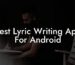 best lyric writing app for android lyric assistant