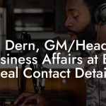 Bill Dern, GM/Head of Business Affairs at Big Deal Contact Details