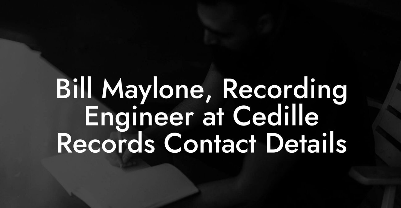 Bill Maylone, Recording Engineer at Cedille Records Contact Details