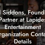 Bill Siddons, Founding Partner at Lapides Entertainment Organization Contact Details