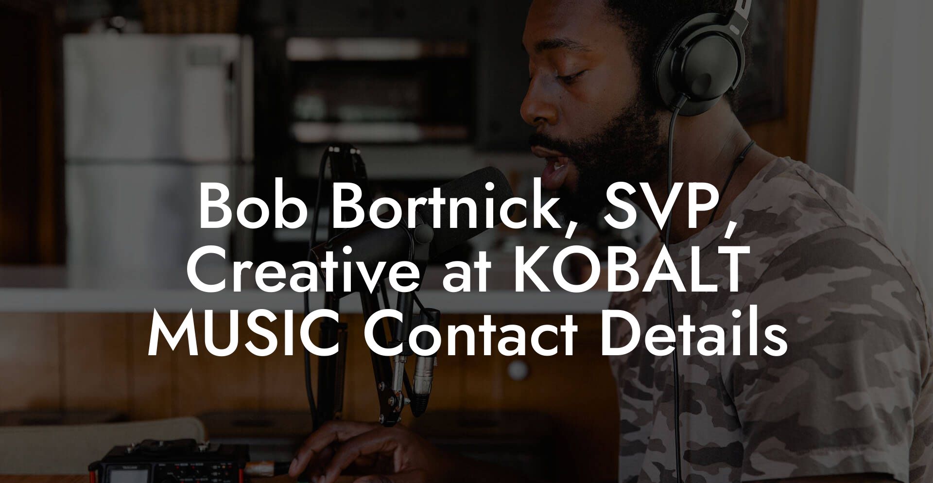 Bob Bortnick, SVP, Creative at KOBALT MUSIC Contact Details