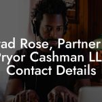 Brad Rose, Partner at Pryor Cashman LLP Contact Details