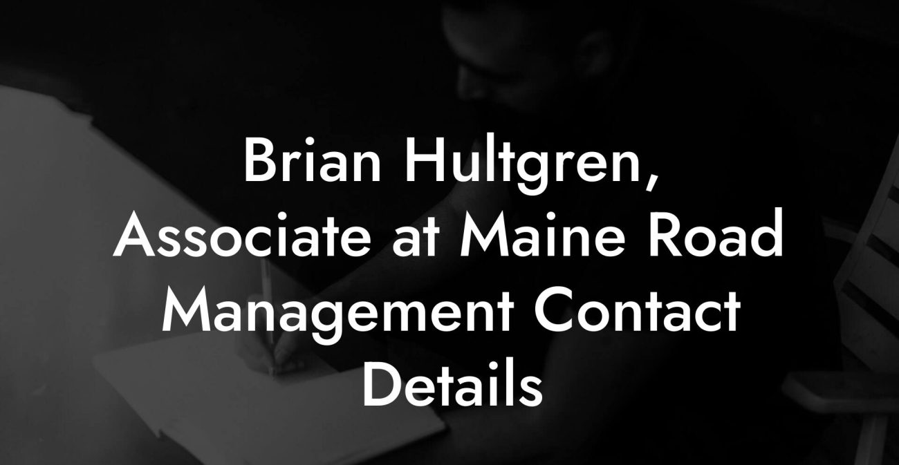 Brian Hultgren, Associate at Maine Road Management Contact Details