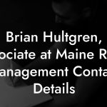 Brian Hultgren, Associate at Maine Road Management Contact Details