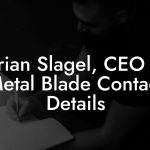 Brian Slagel, CEO at Metal Blade Contact Details