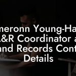 Cameronn Young-Harry, A&R Coordinator at Island Records Contact Details