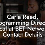 Carla Reed, Programming Director Local at BET Networks Contact Details