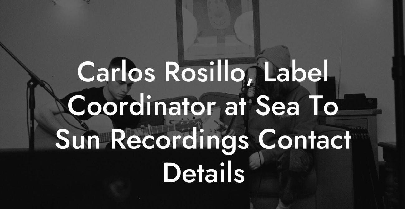 Carlos Rosillo, Label Coordinator at Sea To Sun Recordings Contact Details