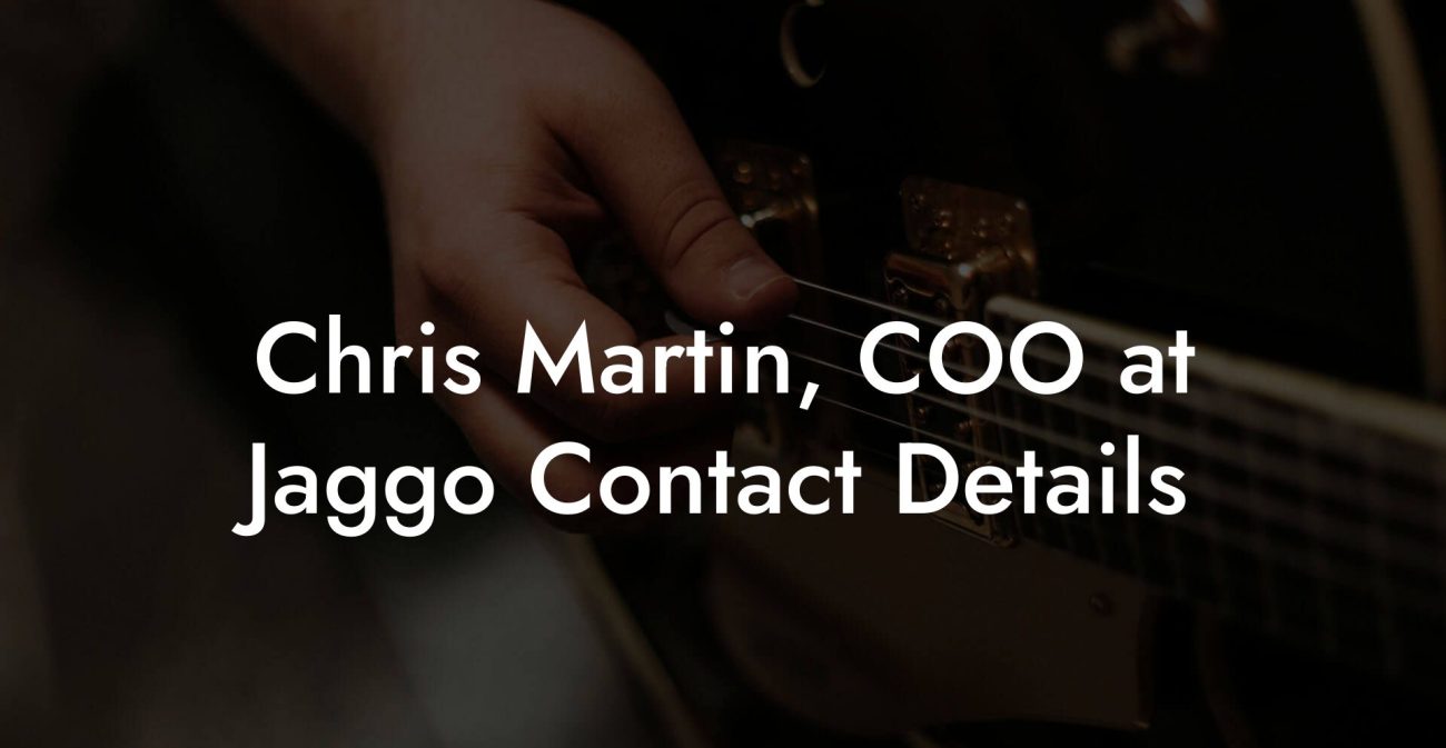 Chris Martin, COO at Jaggo Contact Details