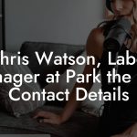 Chris Watson, Label Manager at Park the Van Contact Details