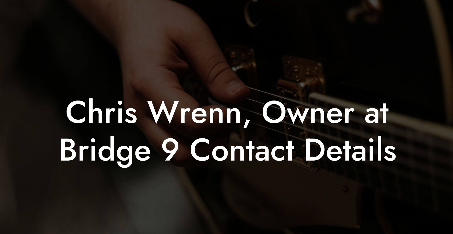 Chris Wrenn, Owner at Bridge 9 Contact Details