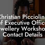 Christian Picciolini, Chief Executive Officer at Jewellery Workshop Contact Details