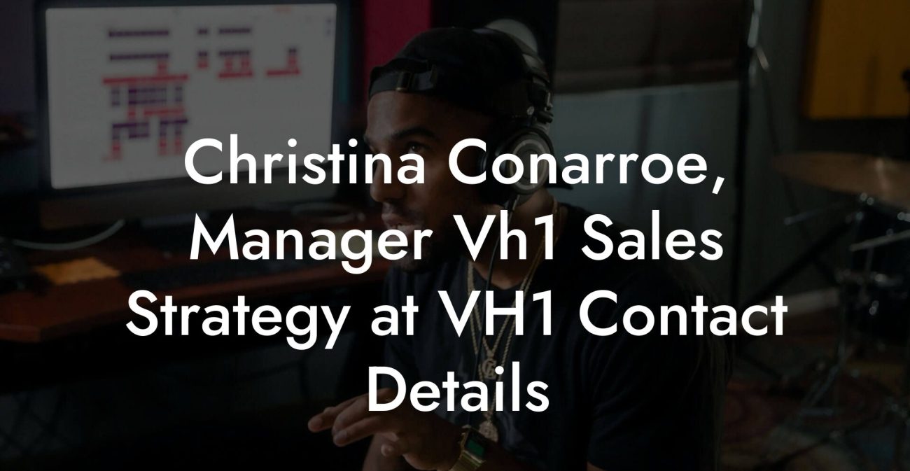 Christina Conarroe, Manager Vh1 Sales Strategy at VH1 Contact Details