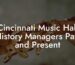 Cincinnati Music Hall History Managers Past and Present