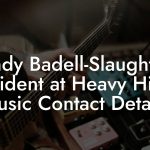 Cindy Badell-Slaughter, President at Heavy Hitters Music Contact Details