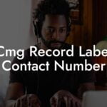 Cmg Record Label Contact Number