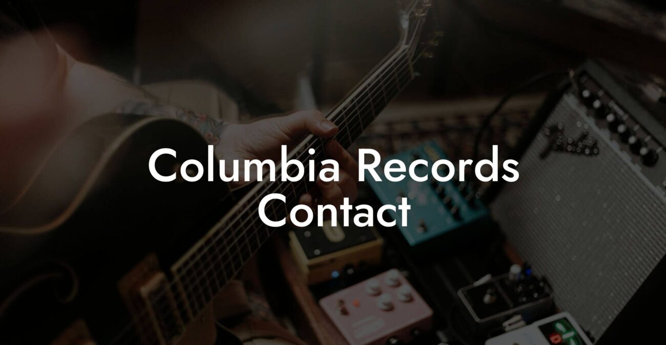 Columbia Records Contact