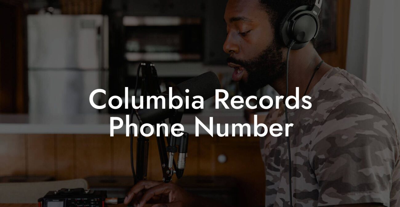 Columbia Records Phone Number