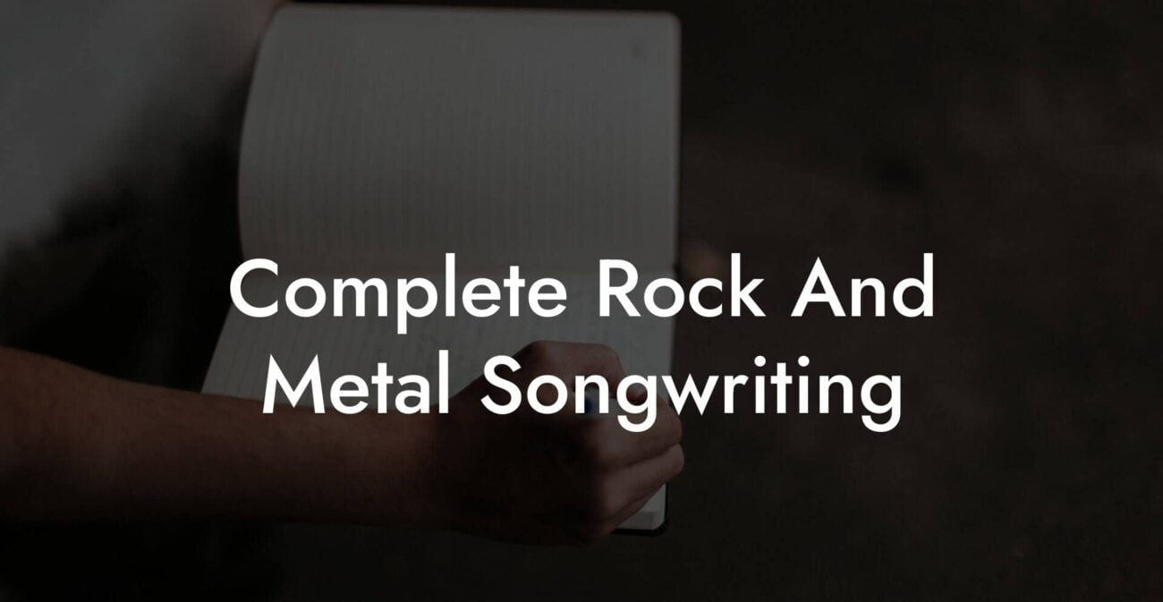 complete rock and metal songwriting lyric assistant