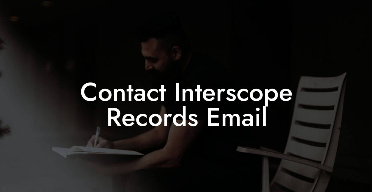 Contact Interscope Records Email