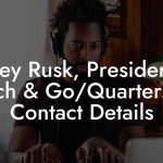 Corey Rusk, President at Touch & Go/Quarterstick Contact Details