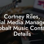 Cortney Riles, Social Media Manager at Kobalt Music Contact Details