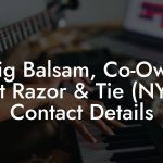Craig Balsam, Co-Owner at Razor & Tie (NY) Contact Details