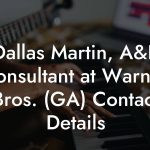 Dallas Martin, A&R Consultant at Warner Bros. (GA) Contact Details