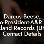 Darcus Beese, Co-President-A&R at Island Records (UK) Contact Details