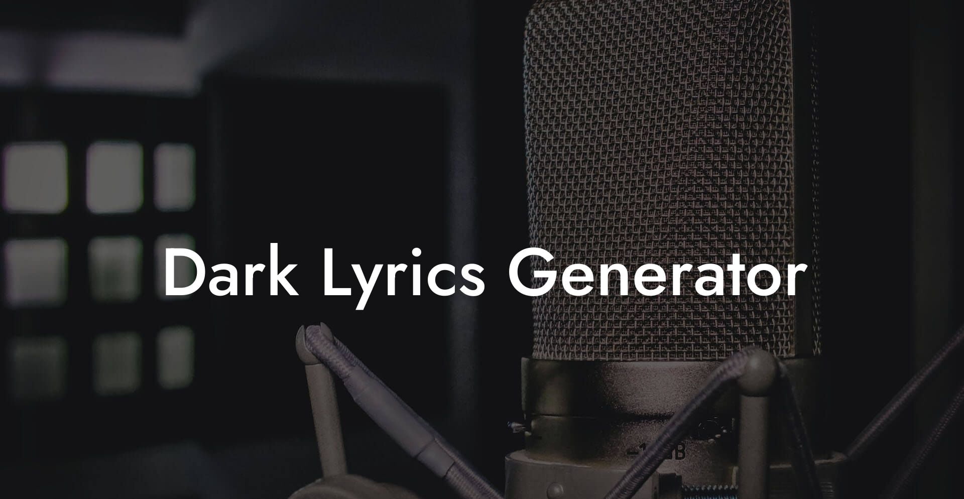 dark lyrics generator lyric assistant