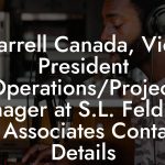 Darrell Canada, Vice President Operations/Project Manager at S.L. Feldman & Associates Contact Details