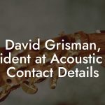 David Grisman, President at Acoustic Disc Contact Details