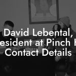 David Lebental, President at Pinch Hit Contact Details
