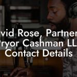 David Rose, Partner at Pryor Cashman LLP Contact Details