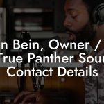 Dean Bein, Owner / GM at True Panther Sounds Contact Details