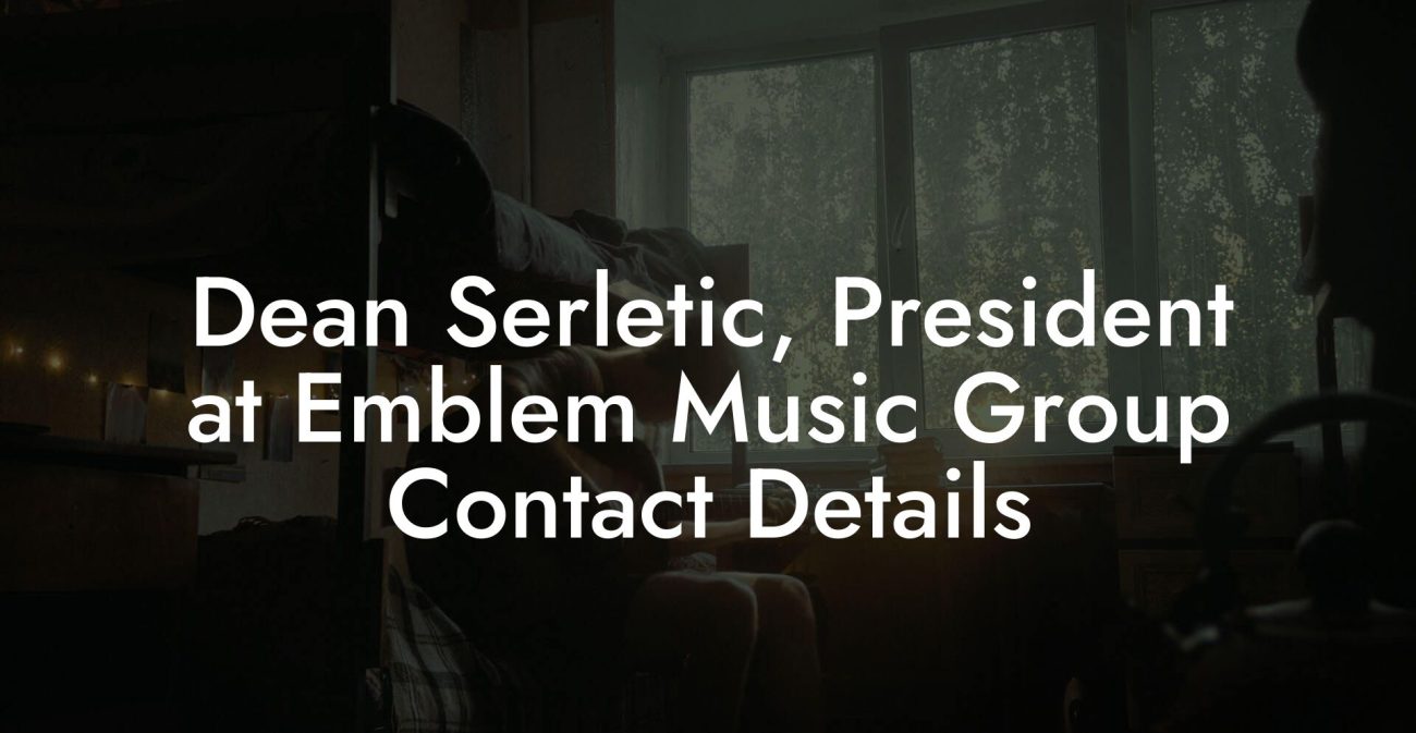 Dean Serletic, President at Emblem Music Group Contact Details